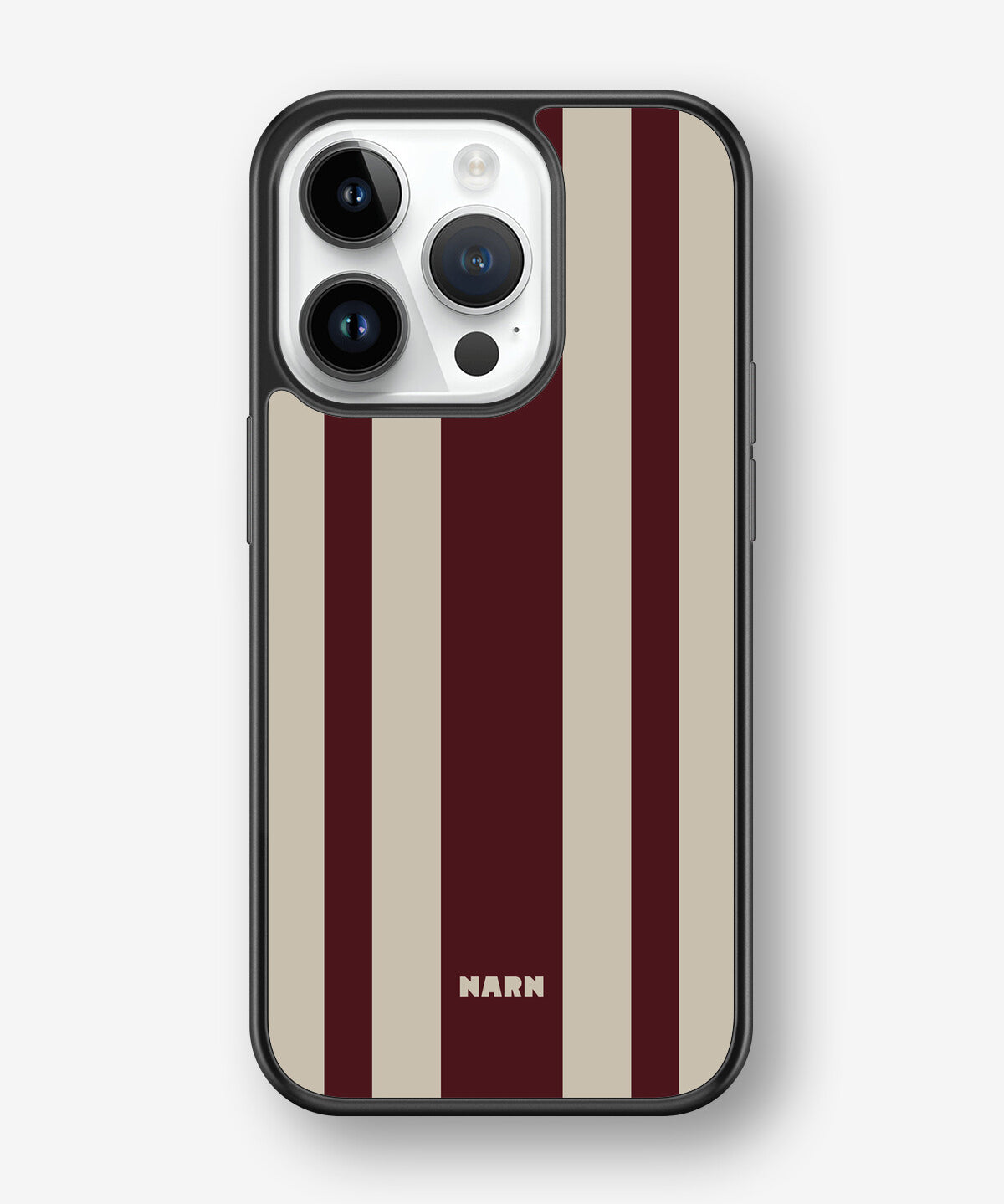iPhone 14 Pro Hard Case – Bordeaux Stripe - View 1