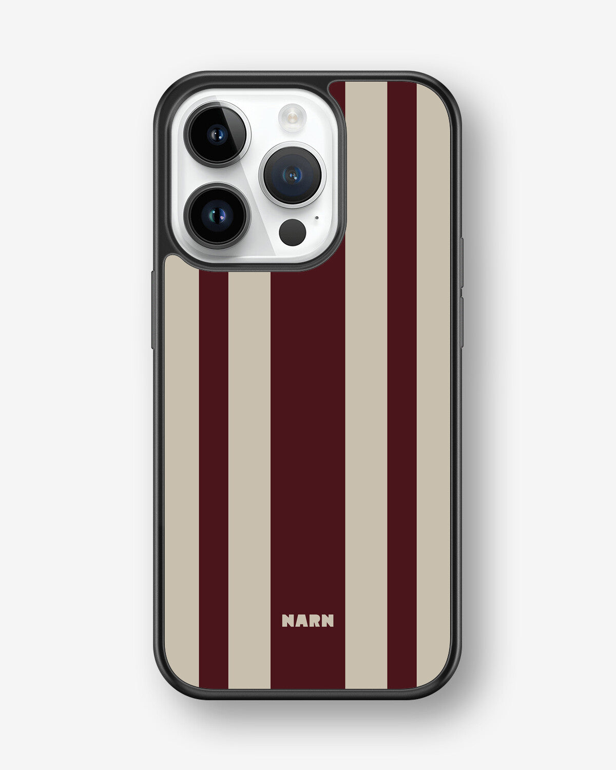 iPhone 14 Pro Hard Case – Bordeaux Stripe - View 1