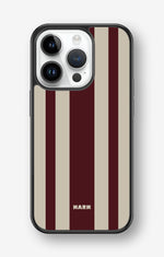 iPhone 14 Pro Hard Case – Bordeaux Stripe - View 1