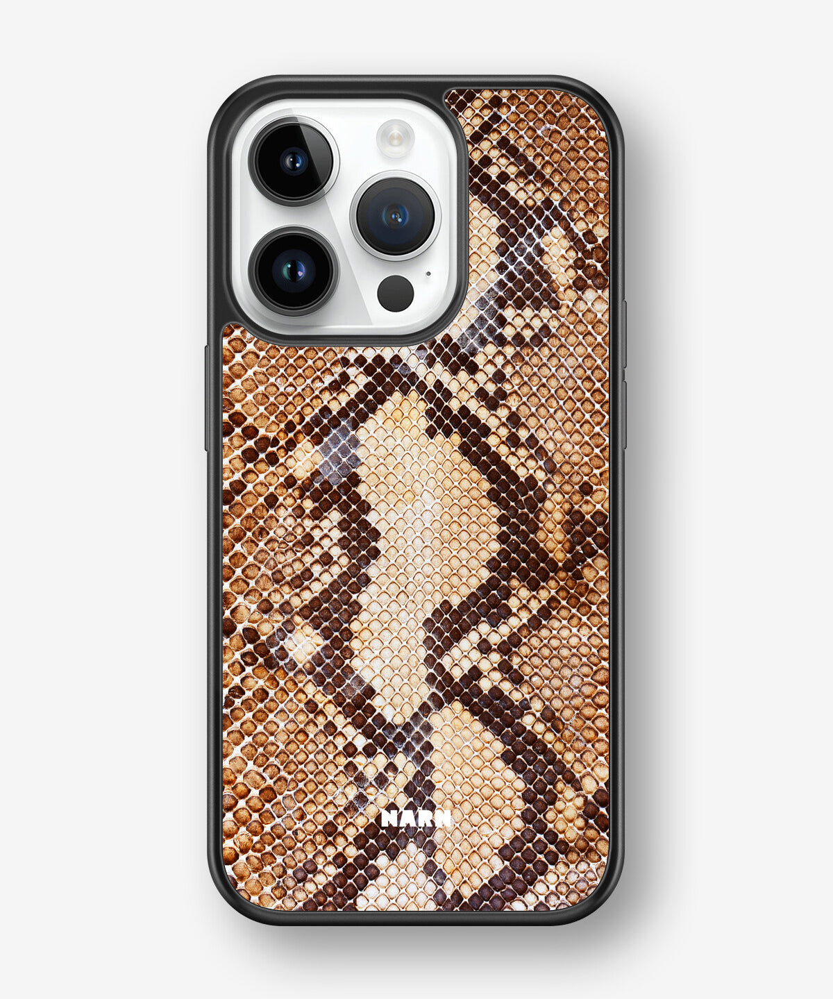 iPhone 14 Pro Hard Case – Brown Snakeskin - View 1