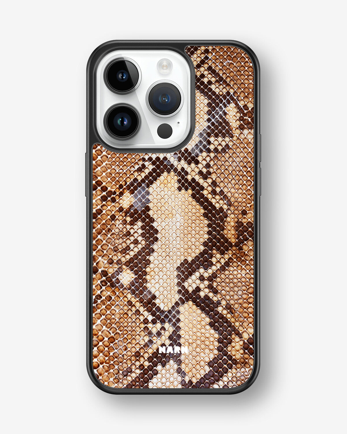 iPhone 14 Pro Hard Case – Brown Snakeskin - View 1