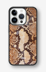 iPhone 14 Pro Hard Case – Brown Snakeskin - View 1