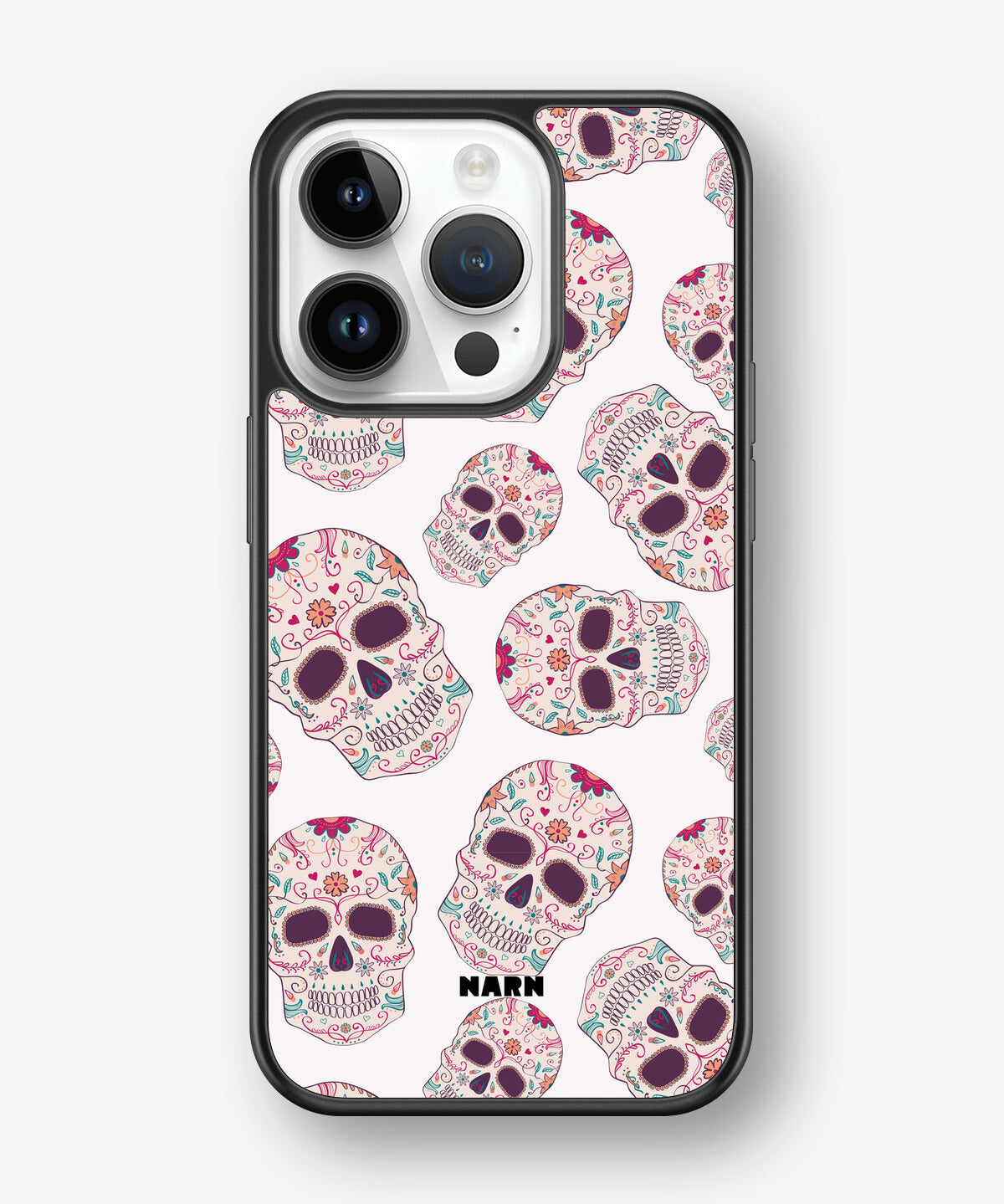 iPhone 14 Pro Hard Case – Calavera Skulls - View 1