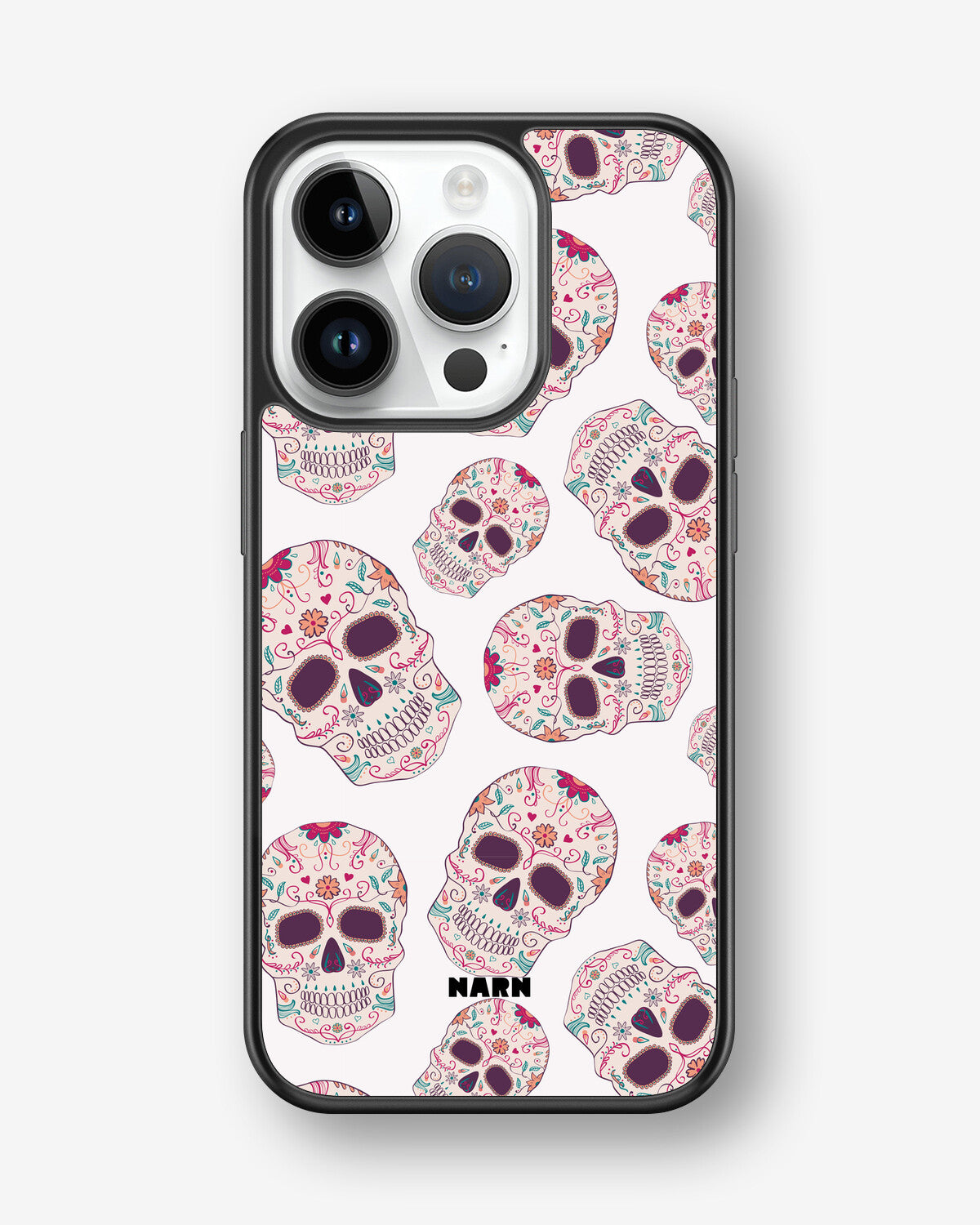 iPhone 14 Pro Hard Case – Calavera Skulls - View 1