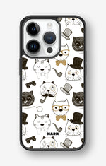 iPhone 14 Pro Hard Case – Cartoon Cats - View 1