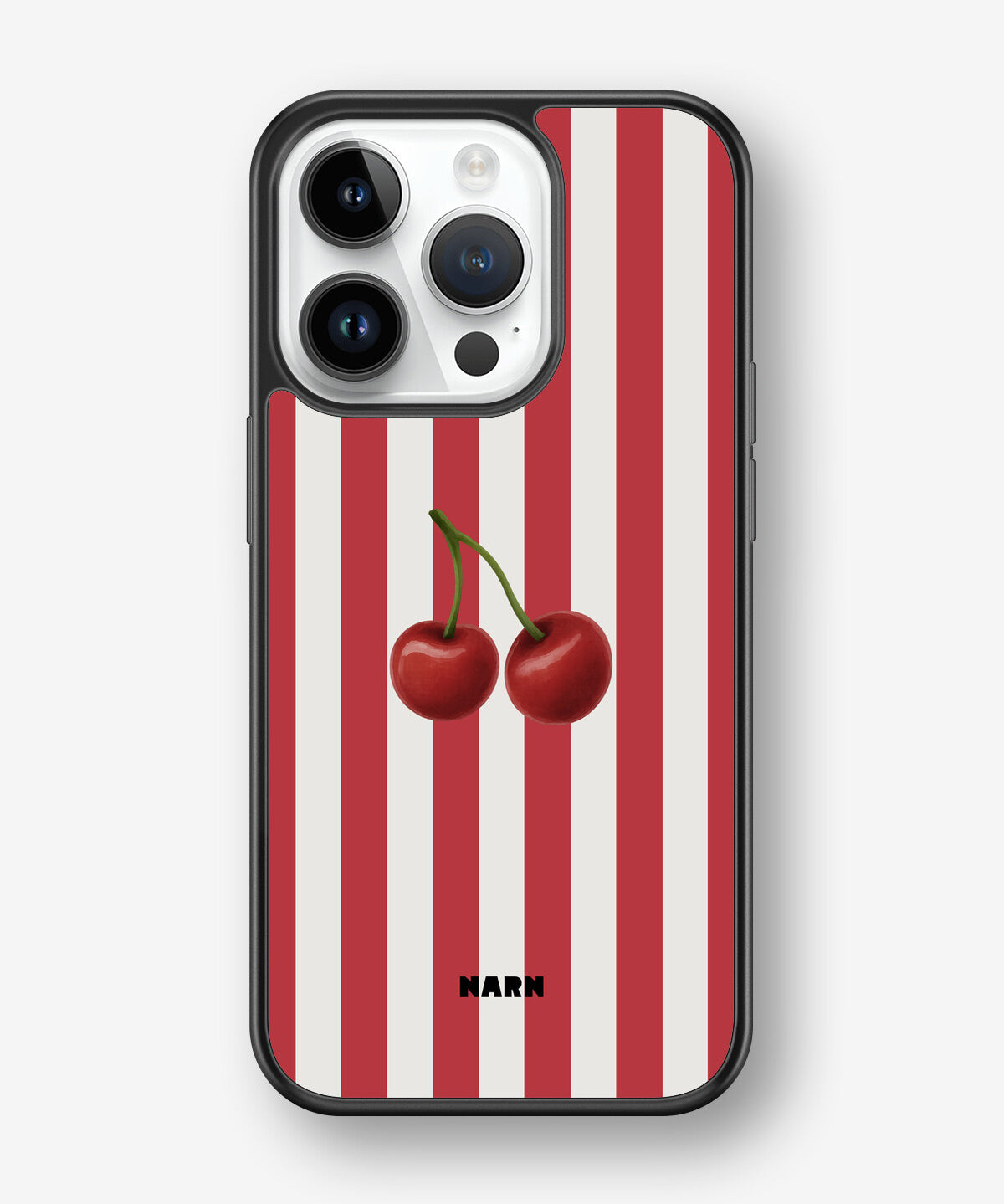 iPhone 14 Pro Hard Case – Cherry Stripes - View 1