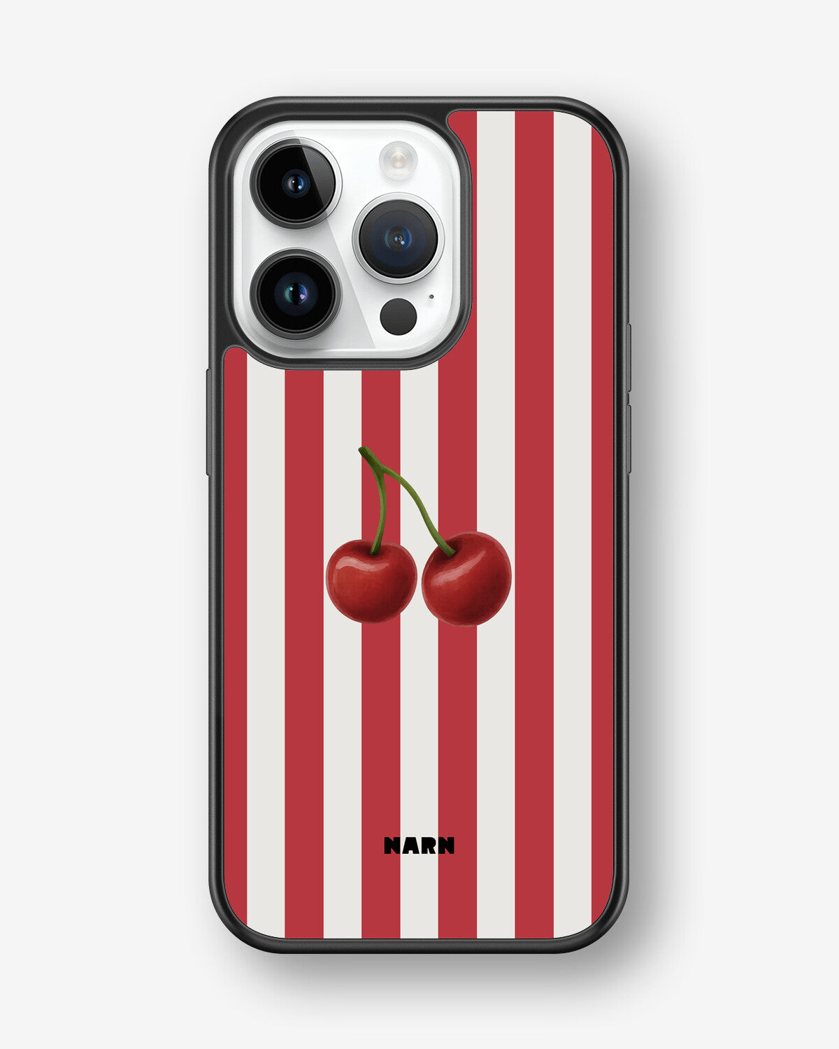 iPhone 14 Pro Hard Case – Cherry Stripes - View 1