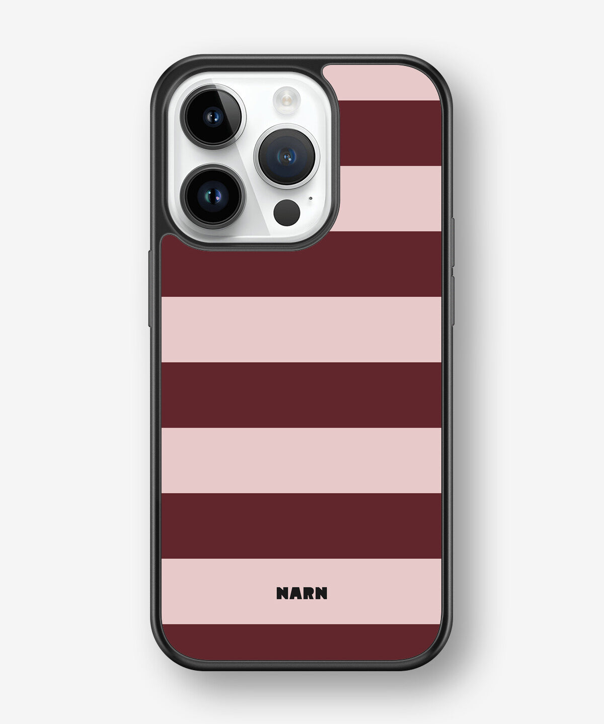 iPhone 14 Pro Hard Case – Cranberry Stripe - View 1