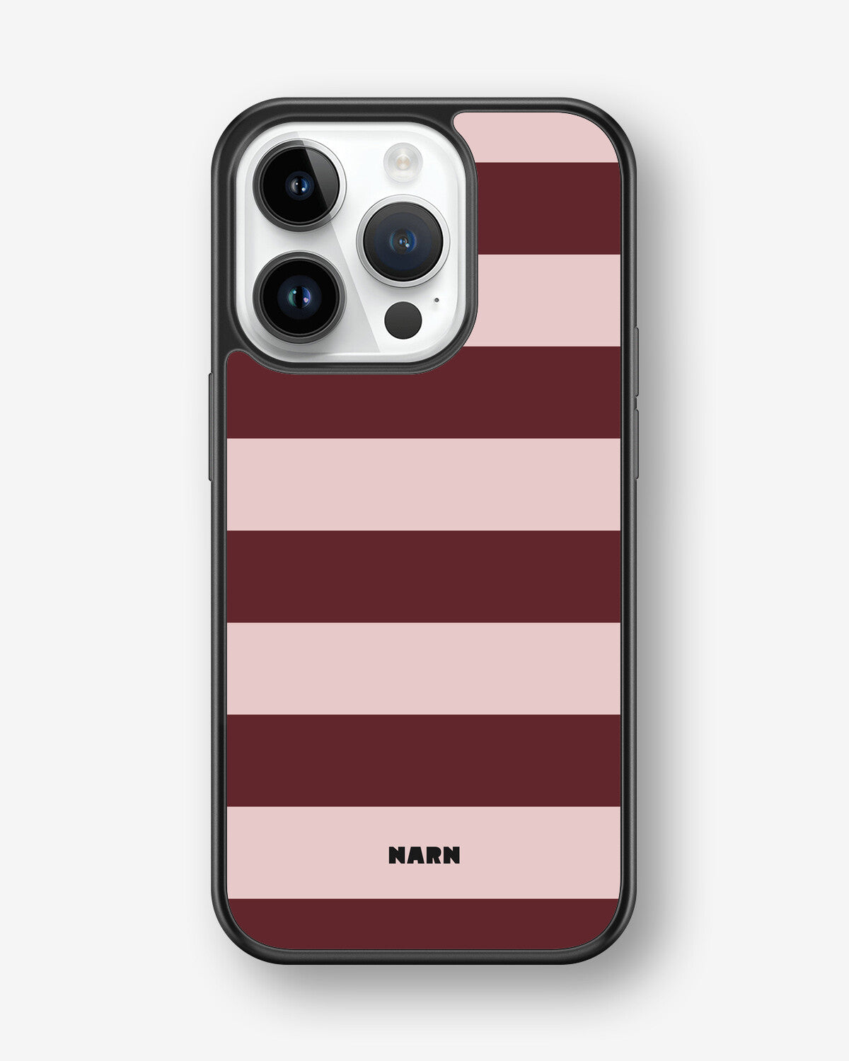 iPhone 14 Pro Hard Case – Cranberry Stripe - View 1