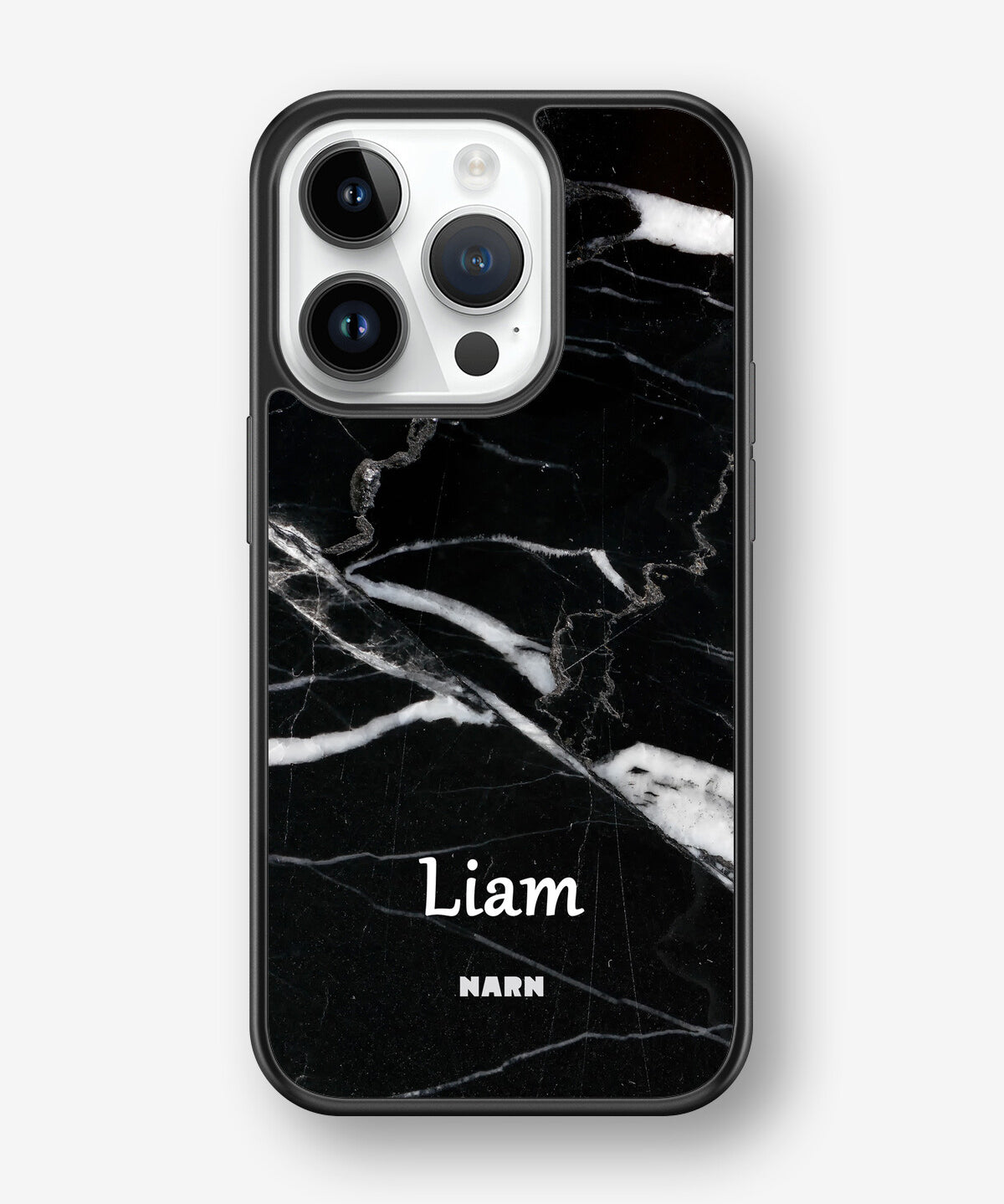 iPhone 14 Pro Hard Case – Custom - Black Marble - View 1