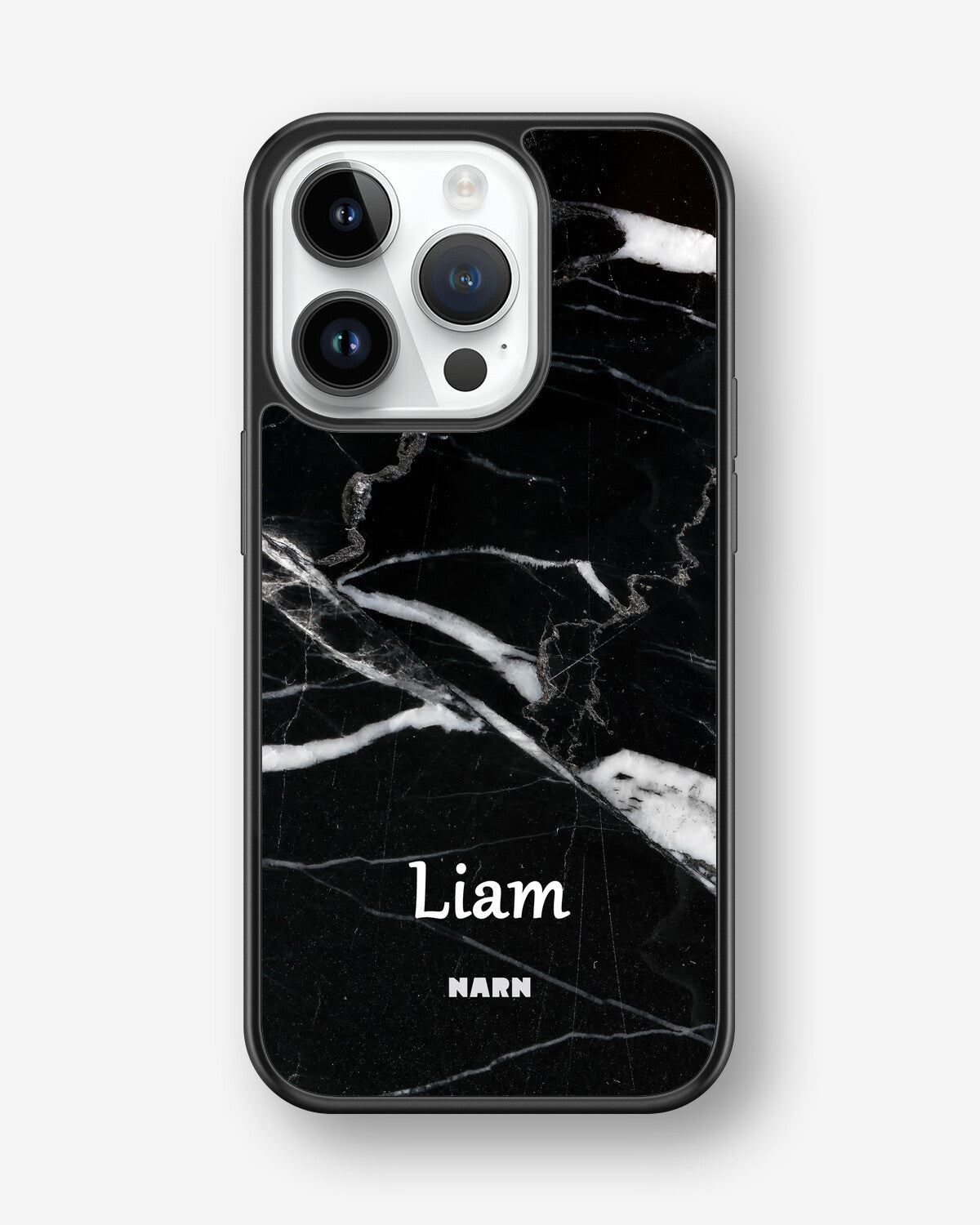 iPhone 14 Pro Hard Case – Custom - Black Marble - View 1