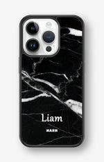 iPhone 14 Pro Hard Case – Custom - Black Marble - View 1