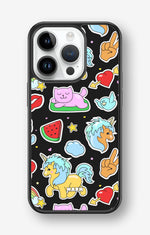 iPhone 14 Pro Hard Case – Cute Stickers - View 1