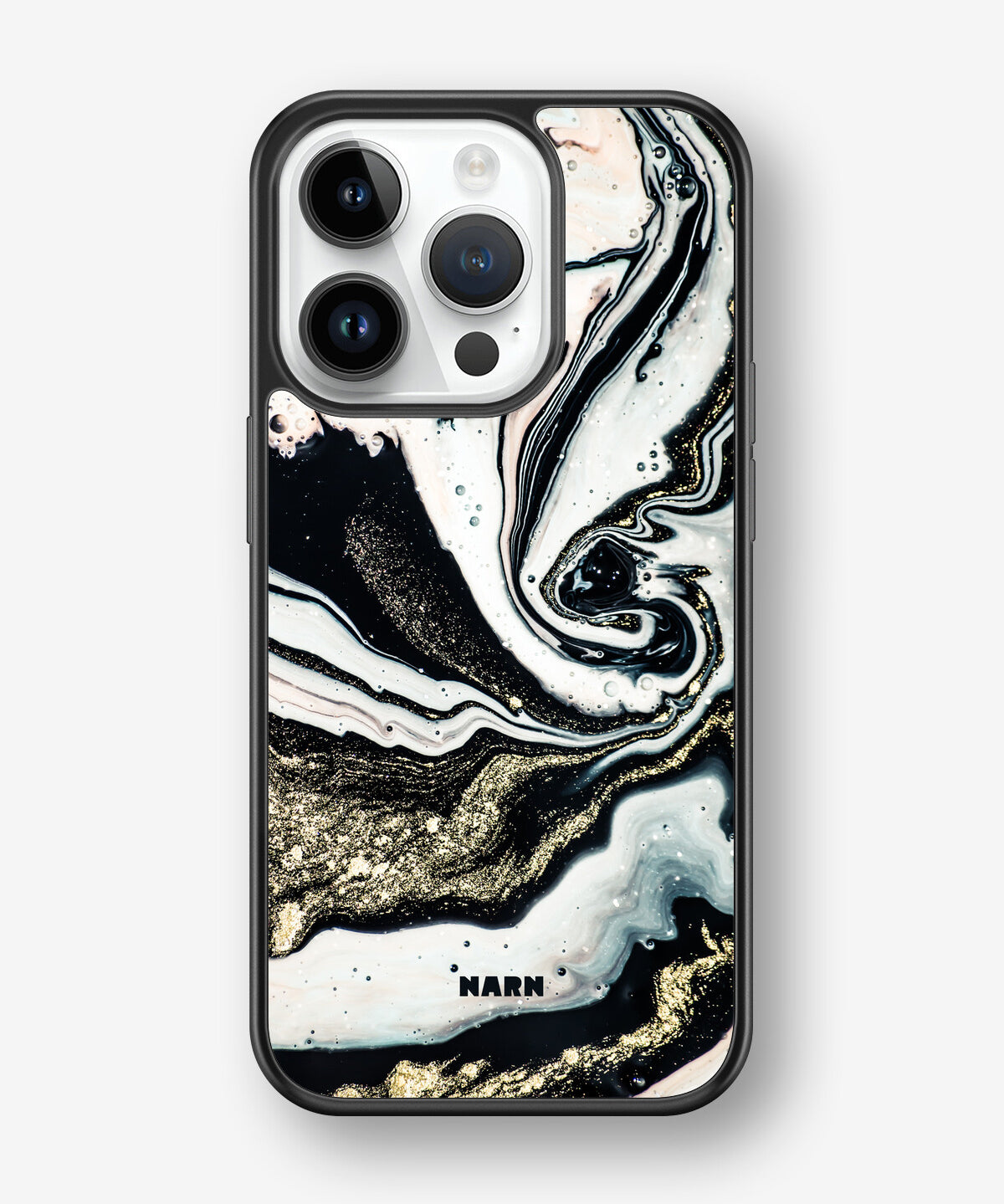 iPhone 14 Pro Hard Case – Golden Swirl - View 1
