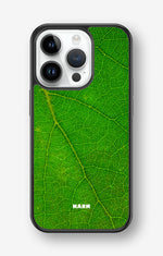 iPhone 14 Pro Hard Case – Green Leafy - View 1