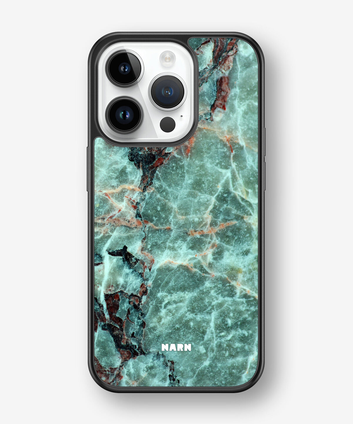 iPhone 14 Pro Hard Case – Green Marble - View 1