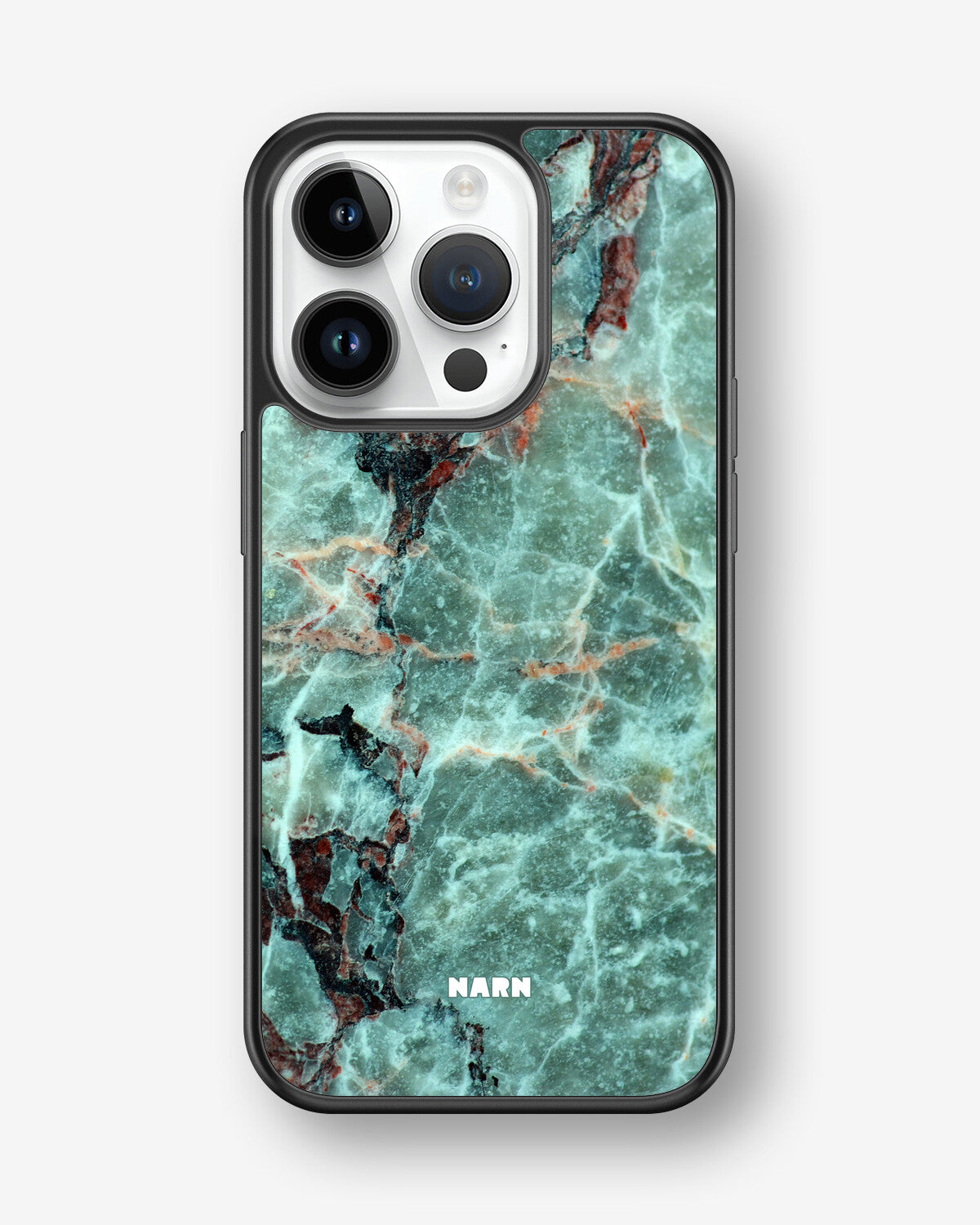 iPhone 14 Pro Hard Case – Green Marble - View 1