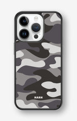 iPhone 14 Pro Hard Case – Grey Camo - View 1