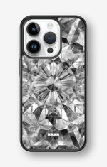 iPhone 14 Pro Hard Case – Grey Crystals - View 1