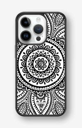 iPhone 14 Pro Hard Case – Henna Mandala - View 1