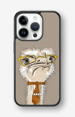 iPhone 14 Pro Hard Case – Hipster Ostrich - View 1