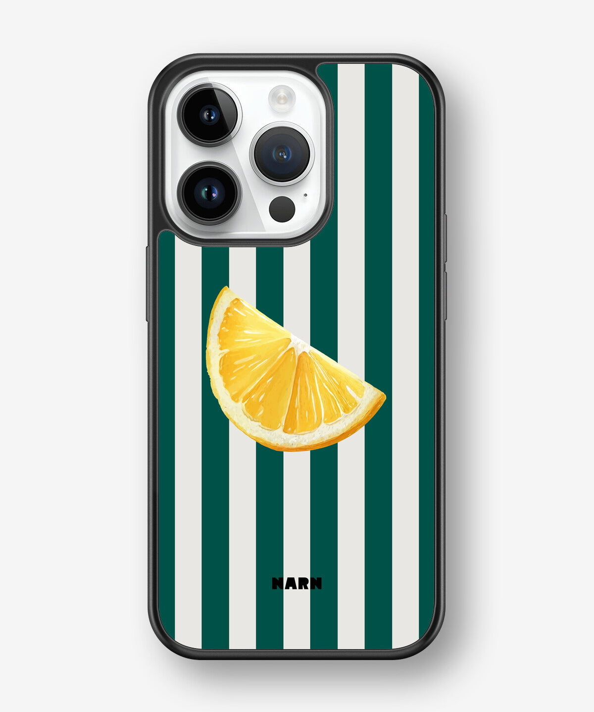 iPhone 14 Pro Hard Case – Lemon Stripes - View 1