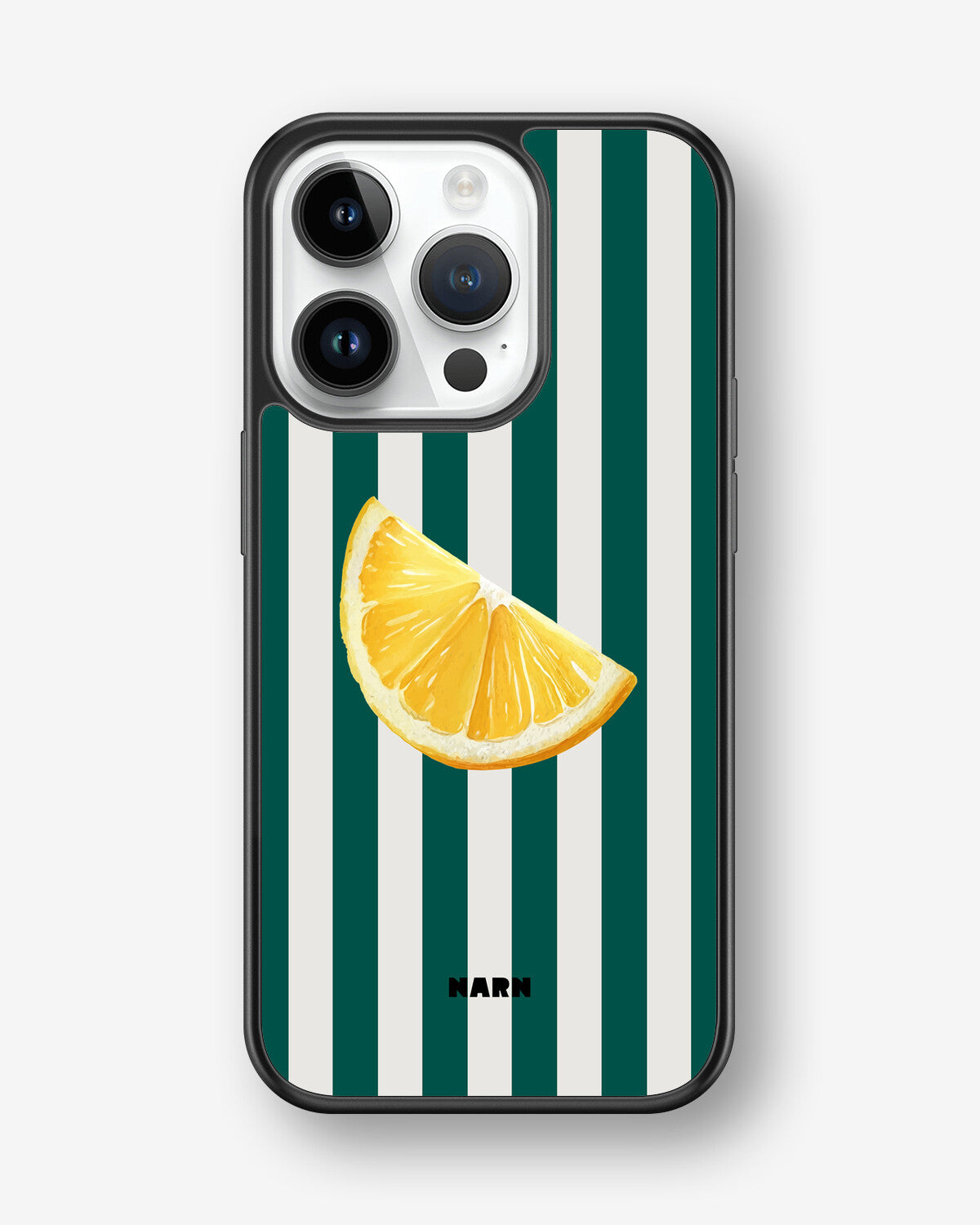 iPhone 14 Pro Hard Case – Lemon Stripes - View 1