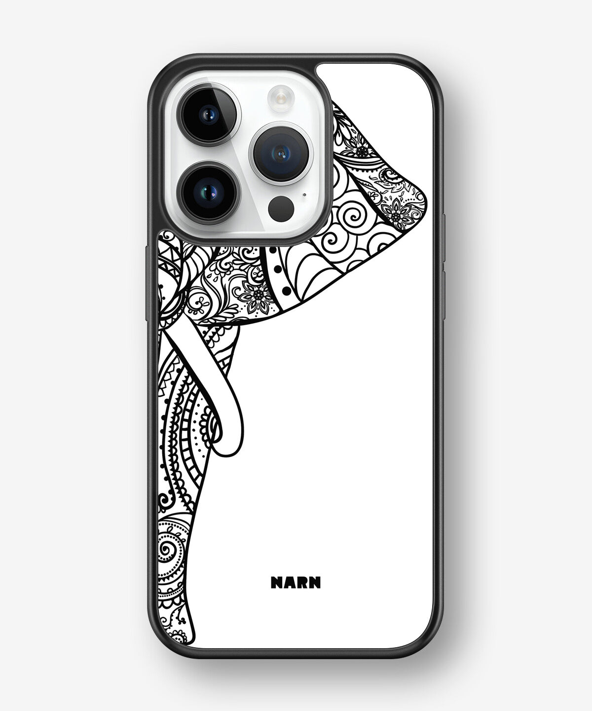 iPhone 14 Pro Hard Case – Mandala Elephant - View 1