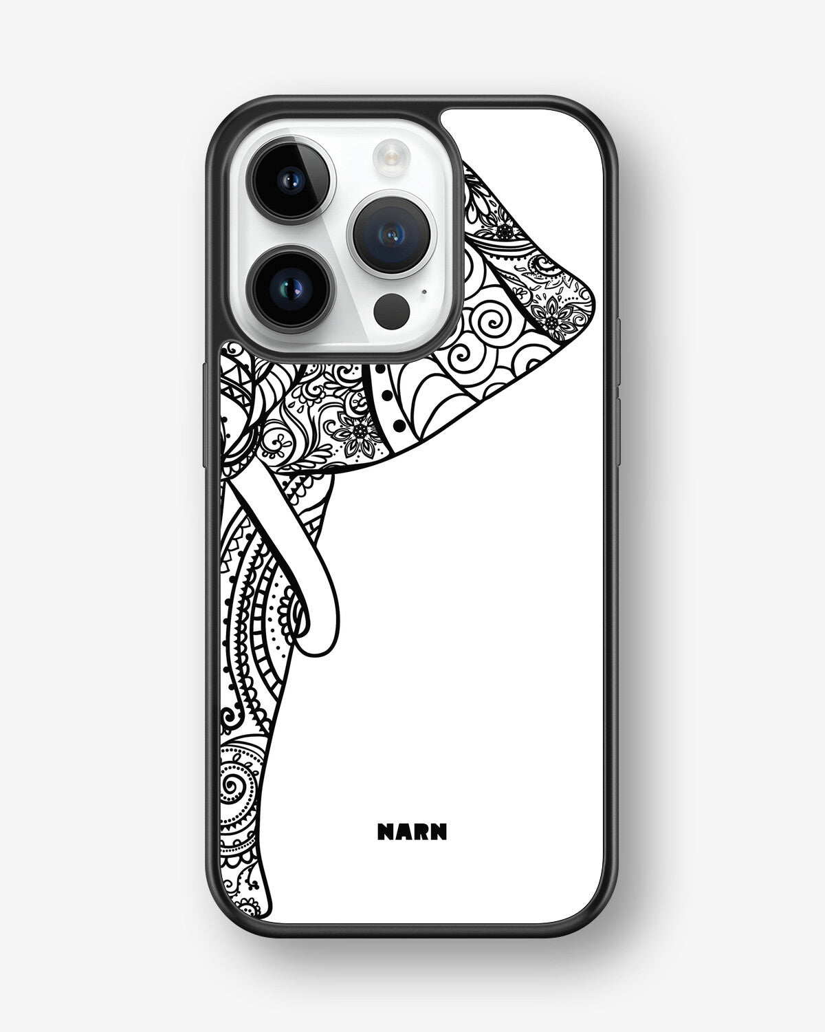 iPhone 14 Pro Hard Case – Mandala Elephant - View 1