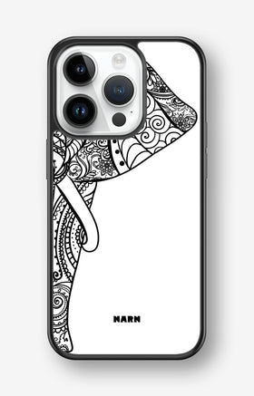 iPhone 14 Pro Hard Case – Mandala Elephant - View 1