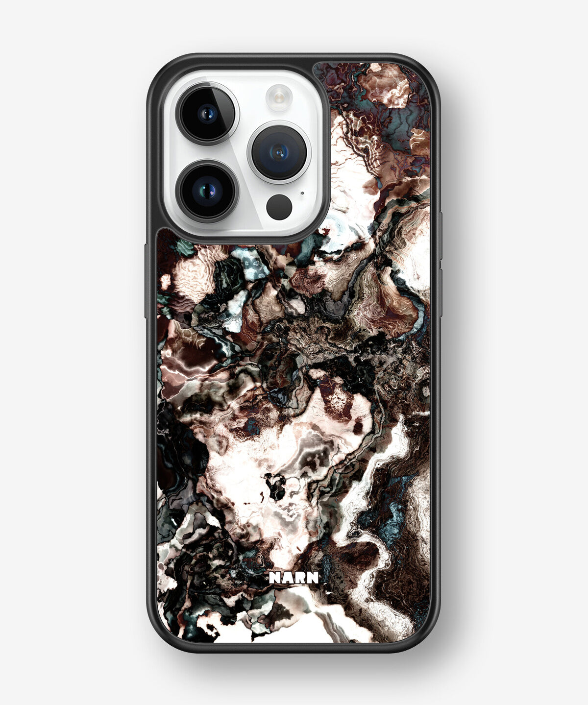 iPhone 14 Pro Hard Case – Marble Brown - View 1