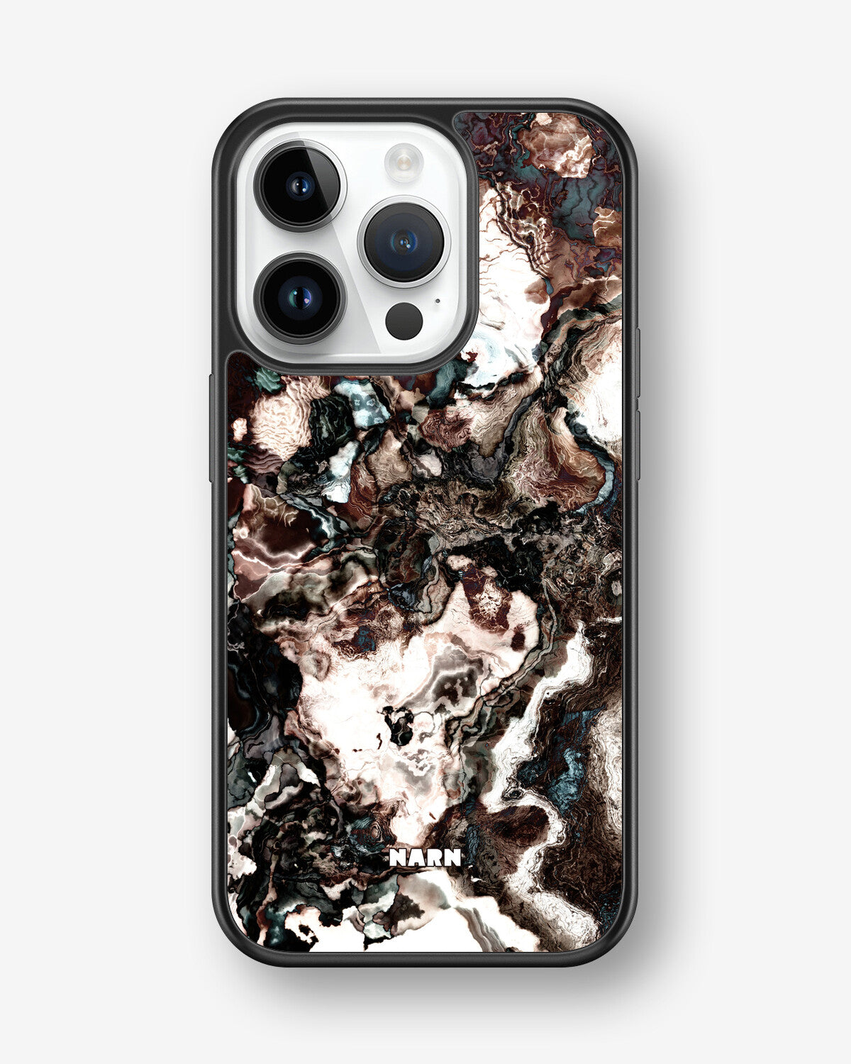iPhone 14 Pro Hard Case – Marble Brown - View 1