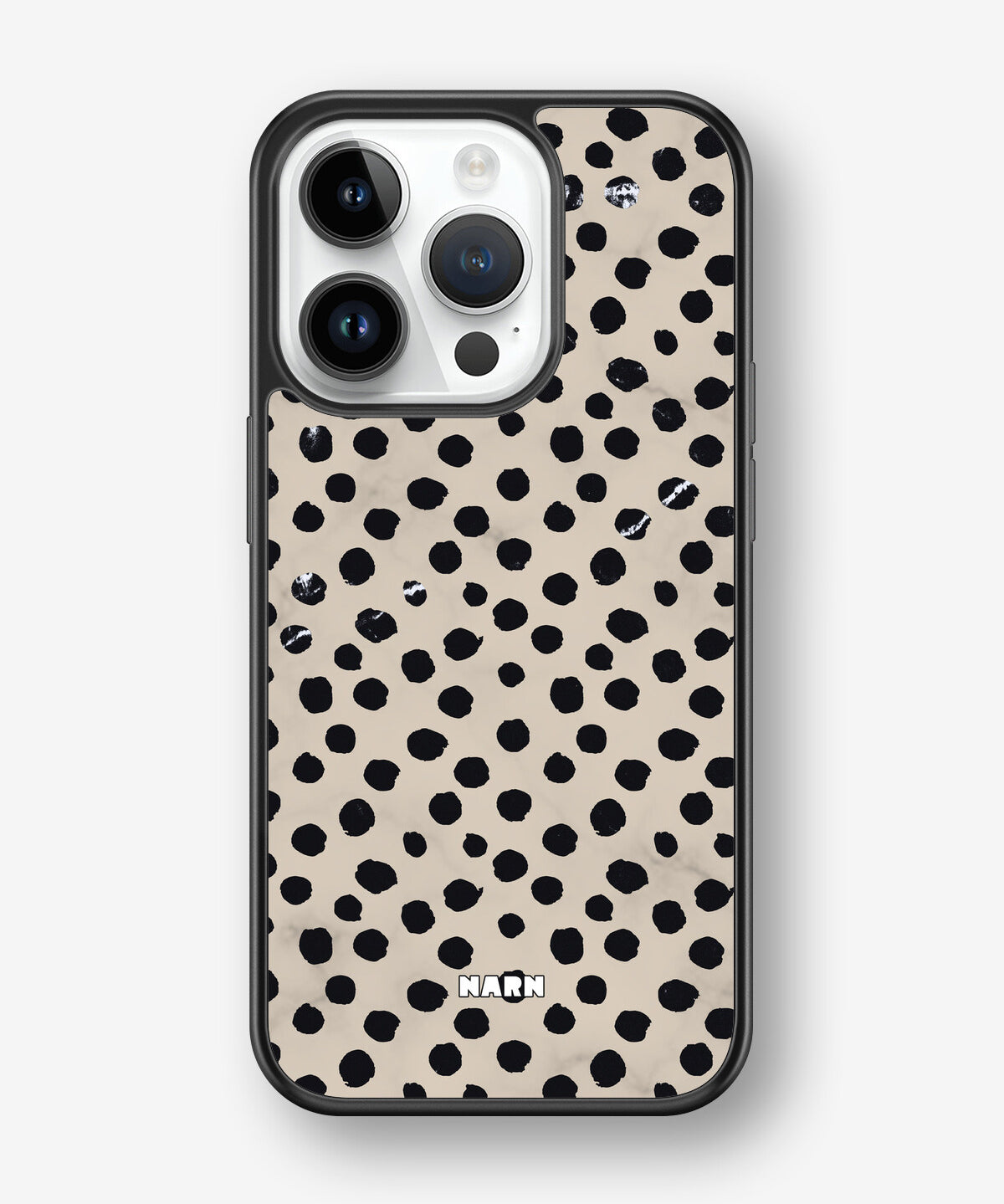 iPhone 14 Pro Hard Case – Marble Dots - View 1