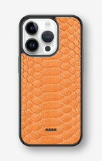 iPhone 14 Pro Hard Case – Orange Snake - View 1