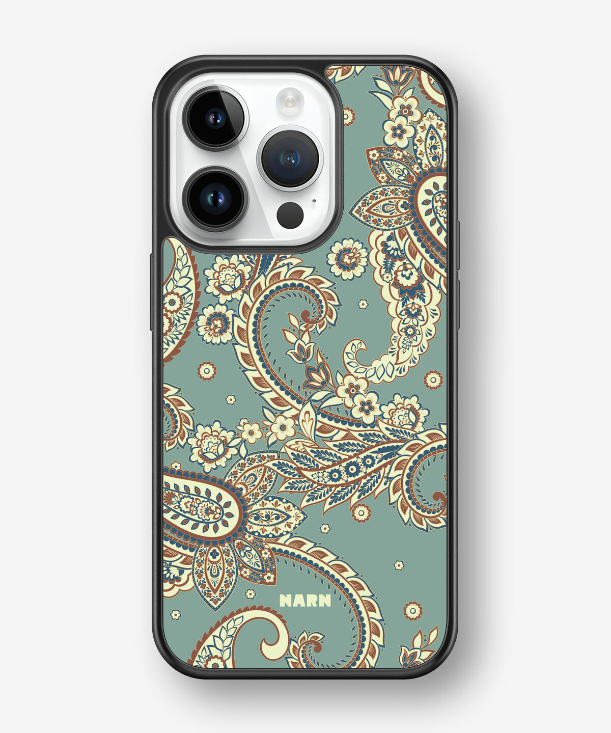 iPhone 14 Pro Hard Case – Paisley Green - View 1