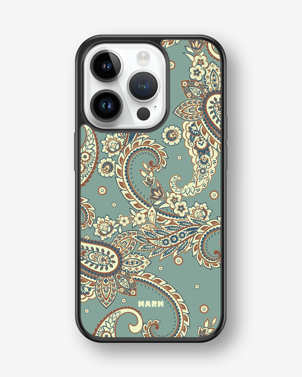 iPhone 14 Pro Hard Case – Paisley Green - View 1