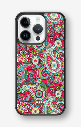iPhone 14 Pro Hard Case – Paisley Paradise - View 1