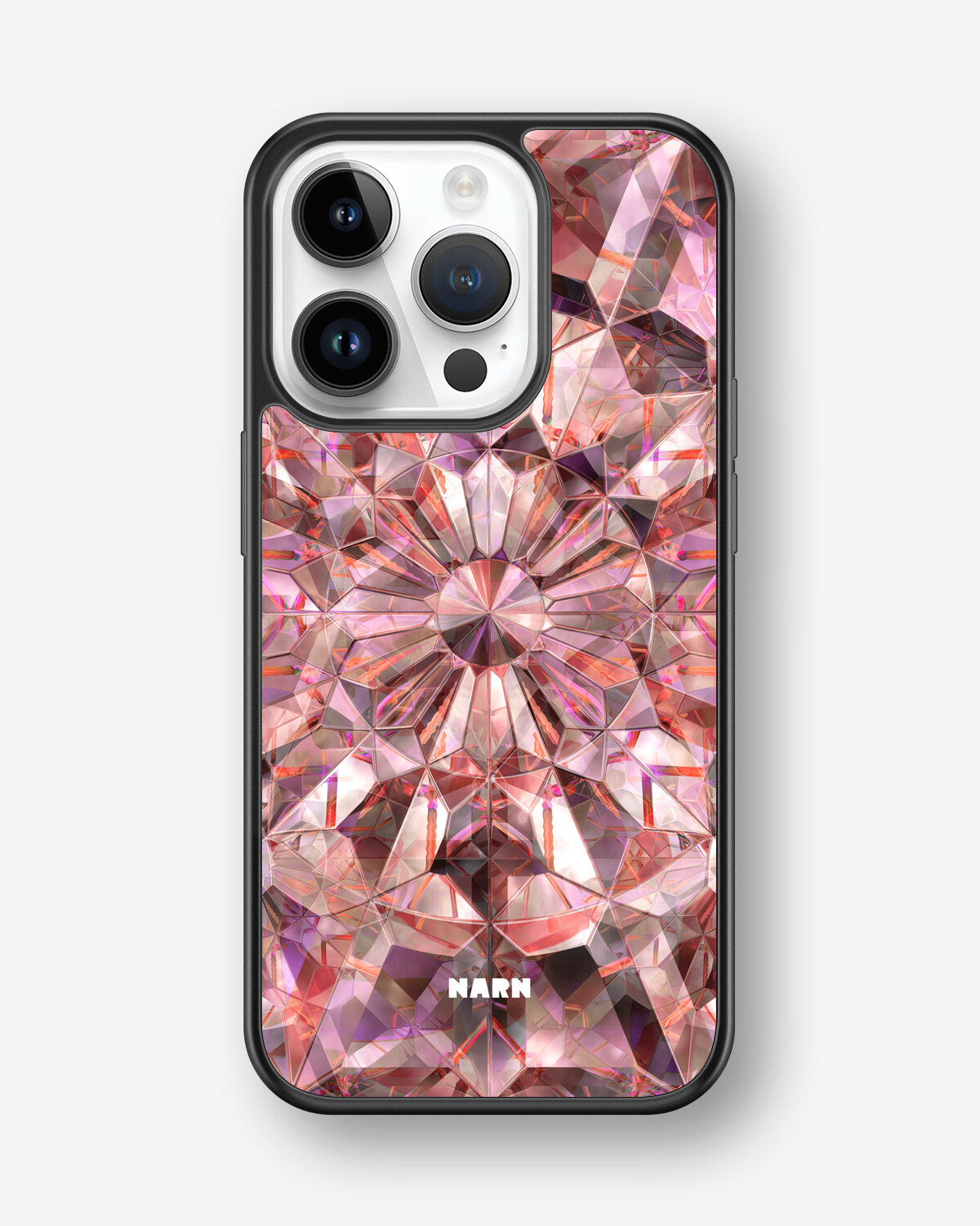 iPhone 14 Pro Hard Case – Pink Crystals - View 1