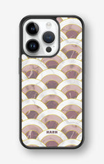 iPhone 14 Pro Hard Case – Pink Marble Waves - View 1