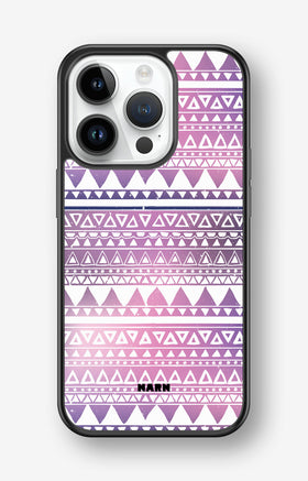 iPhone 14 Pro Hard Case – Purple Aztec - View 1