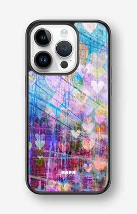 iPhone 14 Pro Hard Case – Purple Hearts - View 1