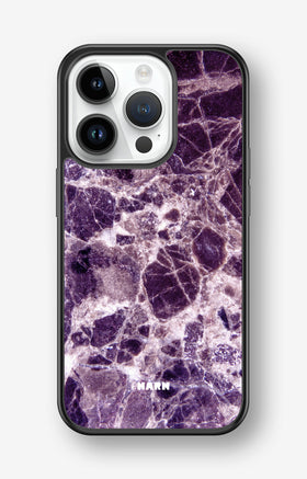 iPhone 14 Pro Hard Case – Purple Marble - View 1