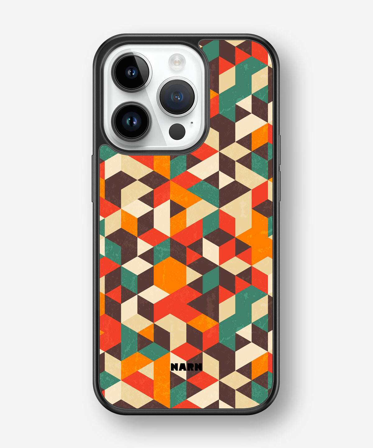 iPhone 14 Pro Hard Case – Retro Geometric - View 1