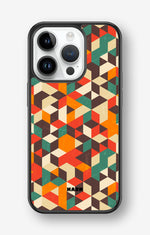 iPhone 14 Pro Hard Case – Retro Geometric - View 1