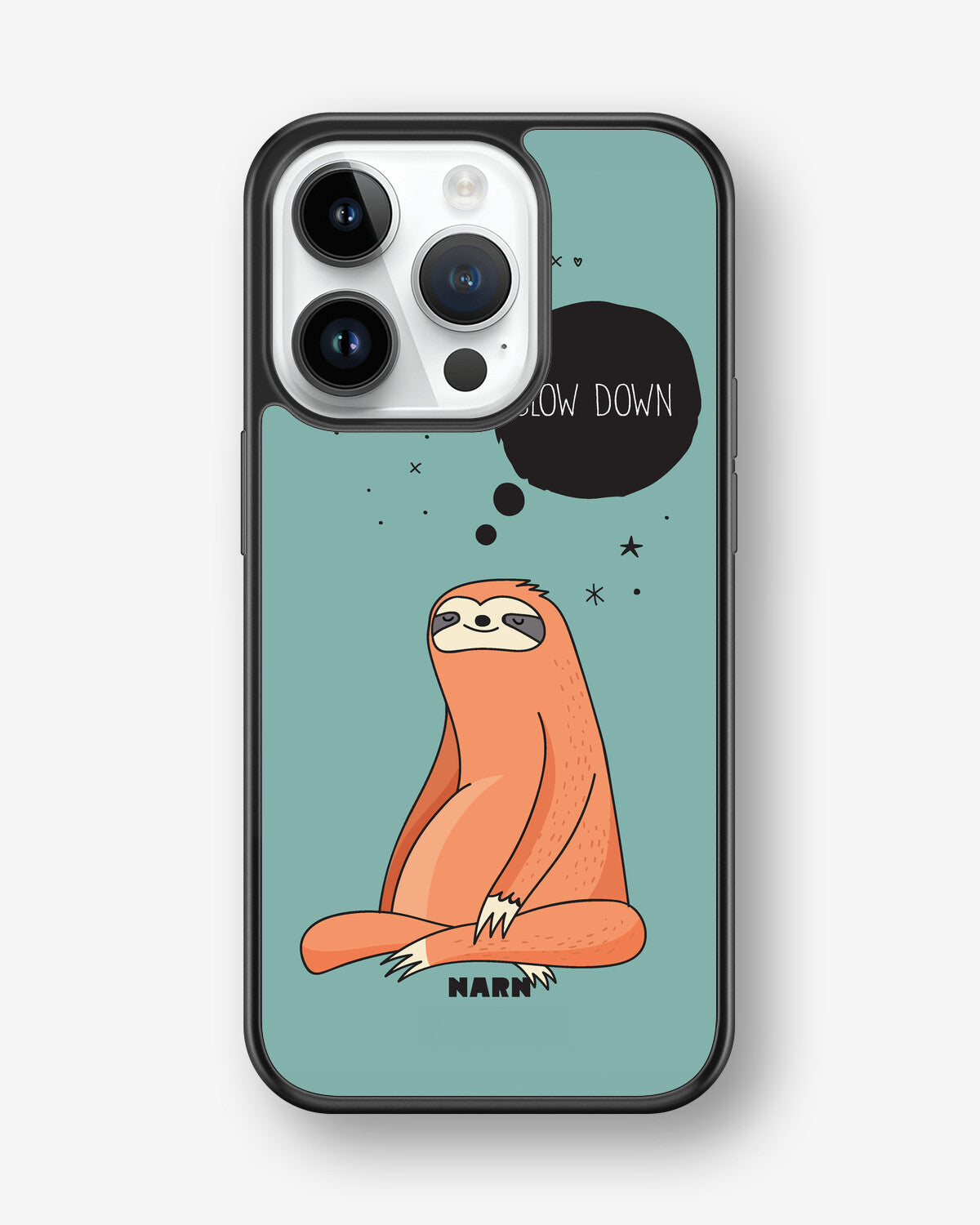 iPhone 14 Pro Hard Case – Slow Down Sloth - View 1