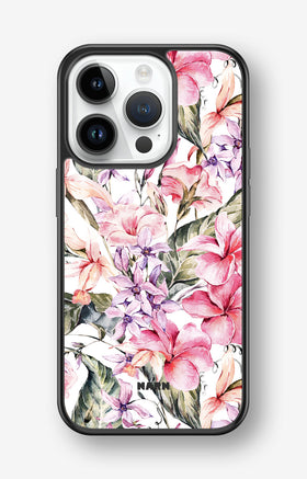 iPhone 14 Pro Hard Case – Watercolor Flowers - View 1