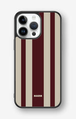 iPhone 14 Pro Max Hard Case – Bordeaux Stripe - View 1