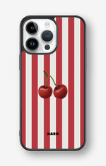 iPhone 14 Pro Max Hard Case – Cherry Stripes - View 1