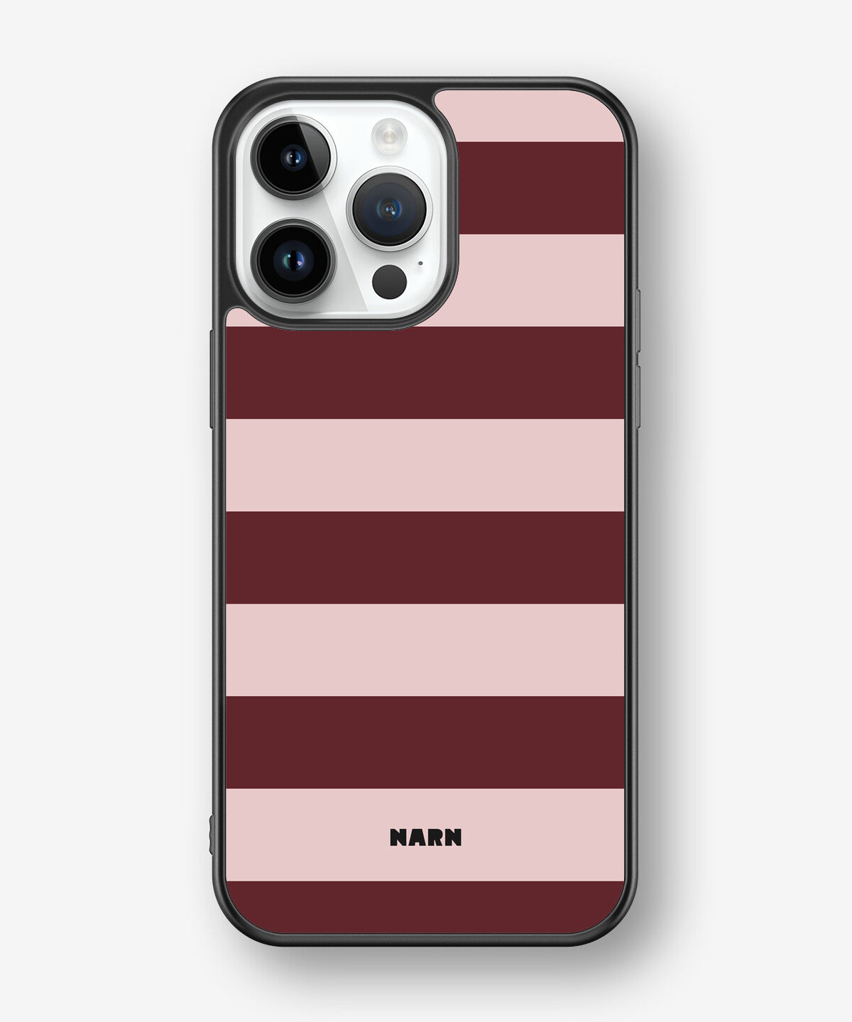 iPhone 14 Pro Max Hard Case – Cranberry Stripe - View 1