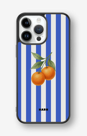 iPhone 14 Pro Max Hard Case – Orange Stripes - View 1